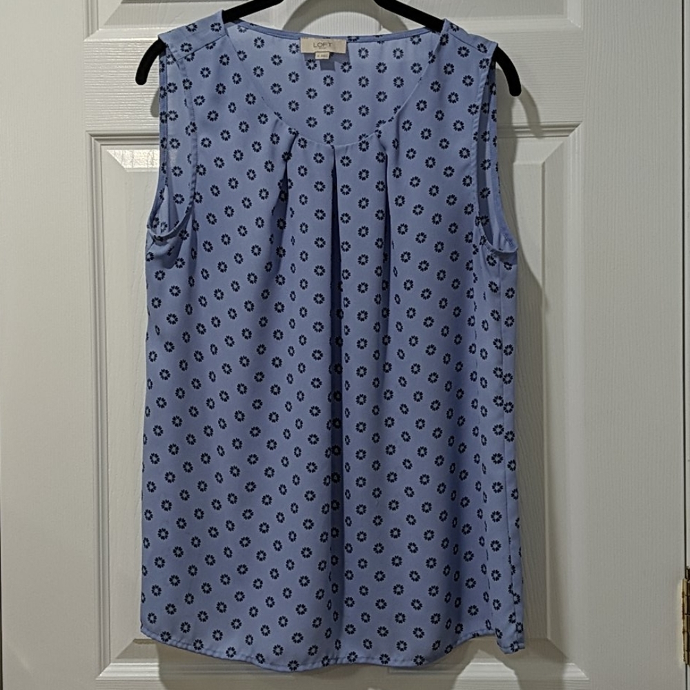 LOFT Outlet Pleat Neck Shell